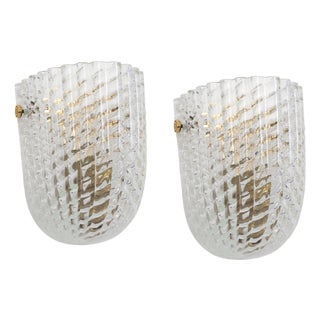 Murano Glass Wall Sconce in style of Barovier & Toso, Italy, 1970s For Sale