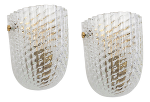 Murano Glass Wall Sconce in style of Barovier & Toso, Italy, 1970s