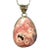 Ankara Pink Pseudomorph Agate Necklace Encased in Sterling Silver For Sale