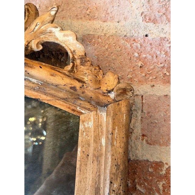 19th Century Italian Baroque Giltwood Mirror With Cherub Crest For Sale In Los Angeles - Image 6 of 11
