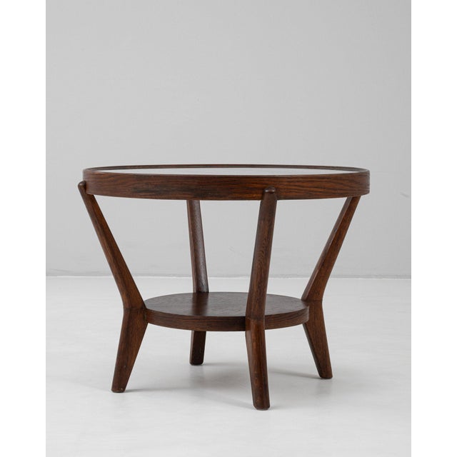 19th Century Czechia Art Deco Brown Wood Coffee Table For Sale - Image 9 of 11
