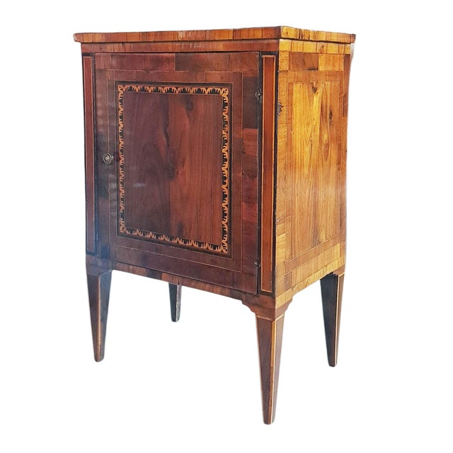 Lombardy louis xvi inlaid nightstand period: late 18th century (louis xvi) origin: lombardy, italy materials: main wood:...