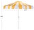 Modern Meze 9 Ft Crank Umbrella, Yellow Cabana Stripe/White Pole For Sale - Image 3 of 9