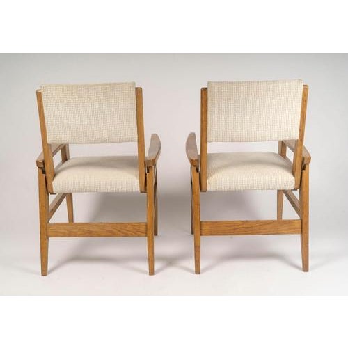 Vintage Oak Armchairs, 1950s For Sale - Image 8 of 10