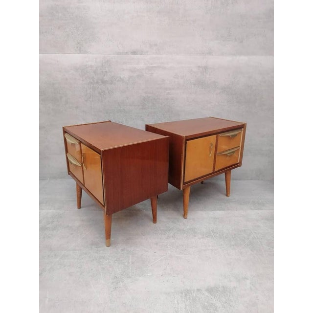 Vintage Maple Bedside Tables, 1960s, Set of 2 For Sale - Image 3 of 11