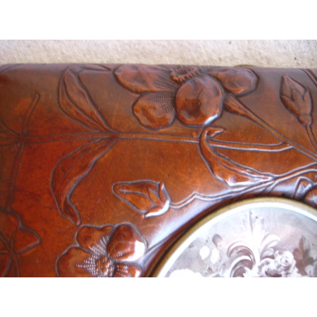 Animal Skin Late 19th Century French Art Nouveau Leather Picture and Frame Album For Sale - Image 7 of 17