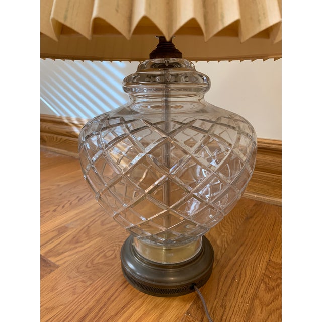 Mid-Century Modern 1970s Bleikristall Lead Crystal Lamp For Sale - Image 3 of 13