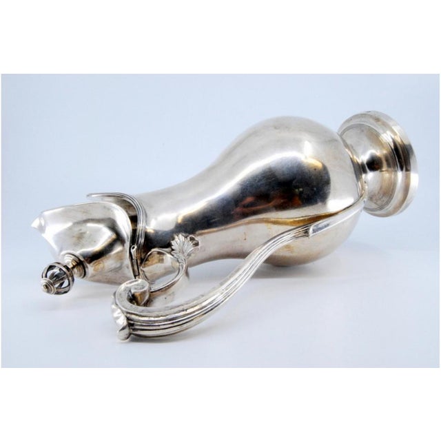 Smooth Silver Jug with Knob on Hinged Lid For Sale - Image 5 of 10