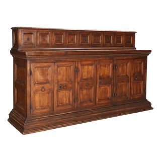 Baroque Style Walnut and Poplar Sideboard For Sale