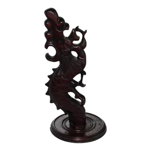 Early 20th Century Carved Mahogany Dragon Figure Decorative Carving