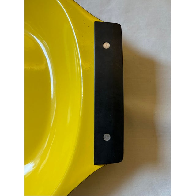 1950s Cathrineholm of Norway Yellow Enamel Paella Dish For Sale - Image 6 of 8