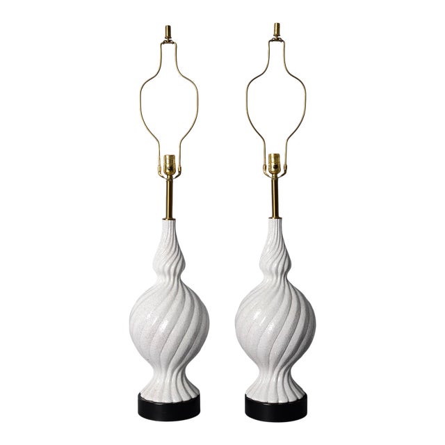 Mid Century Modern Ceramic Lamps - a Pair For Sale