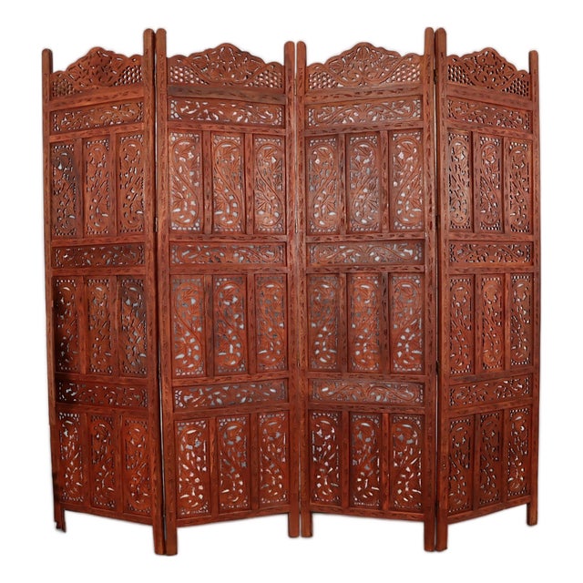 Vintage Double-Sided Room Divider in Teak, 2000s For Sale
