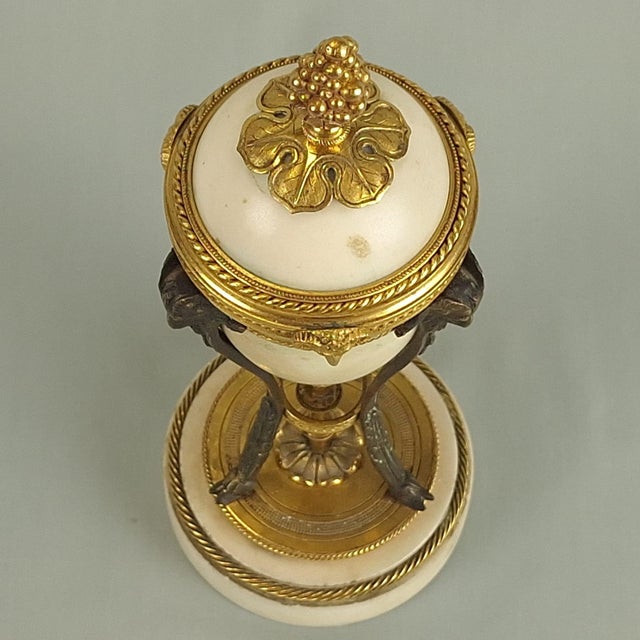 Antique French Gilt Bronze and Marble Cassolett, 1800s For Sale - Image 4 of 9
