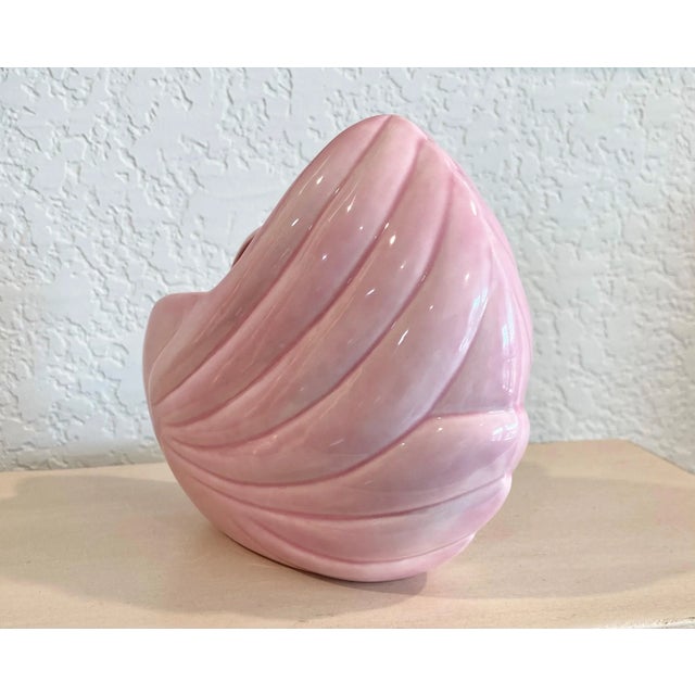 1970s Circa 1970 Art Deco-Inspired Pink Porcelain Sleeping Swan Cachepot / Planter For Sale - Image 5 of 13