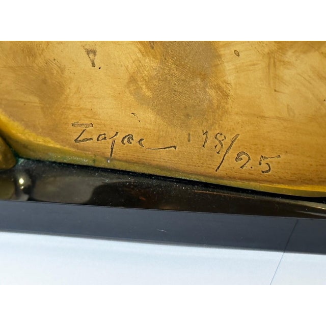 Pair of Gilt Bronze Swans by Jack Zajac — Signed & Numbered 18/95, Limited Edition Mid-Century Modern Sculptures For Sale - Image 16 of 18