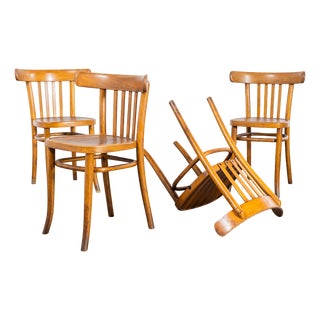 Vintage Bentwood Dining Chairs, 1920s, Set of 4 For Sale