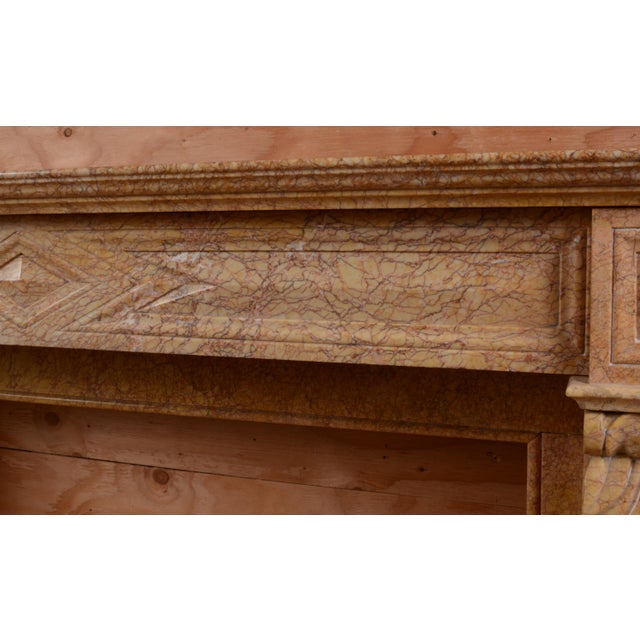 19th Century Antique Empire Style Trets Marble Mantel For Sale - Image 12 of 15