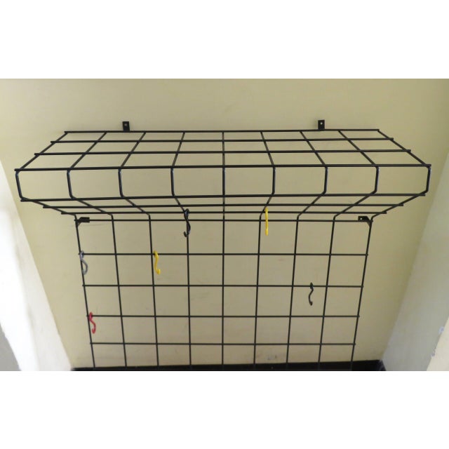 Black String Coat Rack by Karl Fichtel for Drahtwerke Erlau, 1950s For Sale - Image 4 of 18