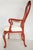 Wood Vintage Chinoiserie Red Silver Leafed Dining Chairs, Set of 6 For Sale - Image 7 of 12