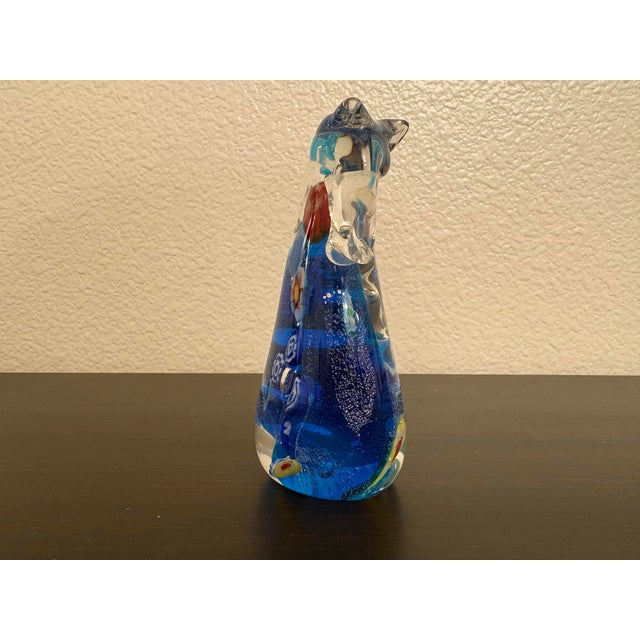Murano Murano Millefiori Hand Blown Glass Vintage Seahorse Sculpture For Sale - Image 4 of 4