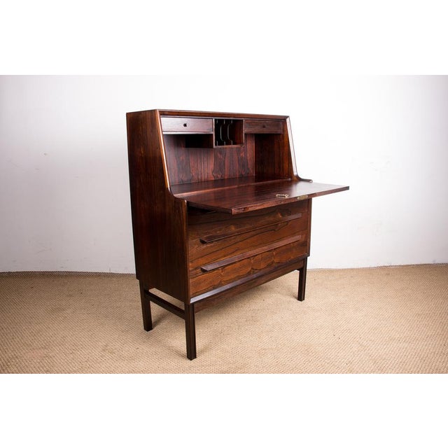 Danish Secretary Desk in Rosewood by Arne Wahl Iversen for Branderup Mobelfabrik, 1960s For Sale - Image 3 of 18