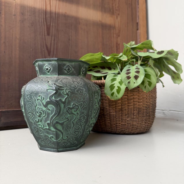 Japanese Bronze Unryū Dragon Vase, 1970 For Sale - Image 4 of 14