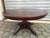 Large English Style Round Mahogany Coffee Table on One Leg with Brass Leg Ends, 1950s For Sale - Image 4 of 18