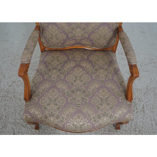 Pair of French Louis XV Style Open Armchairs Fauteuils For Sale - Image 9 of 18