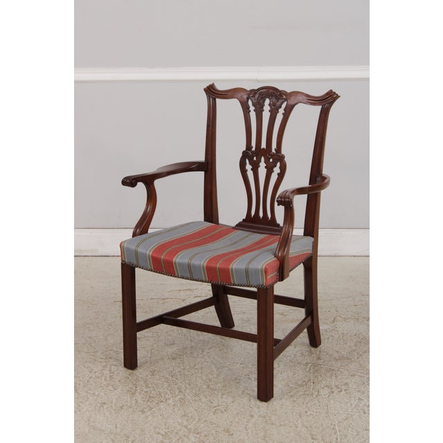 Baker Furniture Company Set of 8 Baker Mahogany Dining Chairs For Sale - Image 4 of 18