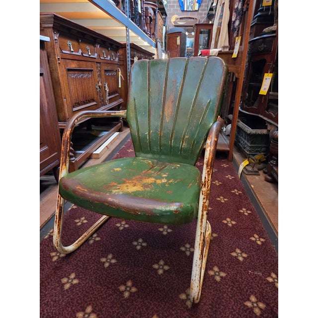 Mid-Century Modern Mid-Century Patio Chair Clam Shell Art Deco 1936 -1944 For Sale - Image 3 of 6