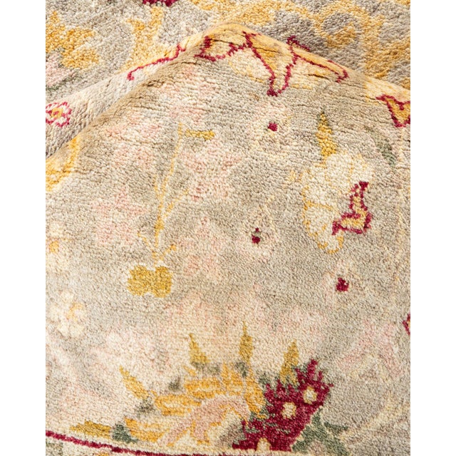 Textile Mogul, One-of-a-Kind Hand-Knotted Area Rug in Ivory, 9' 0" x 13' 5" For Sale - Image 7 of 8