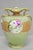 Antique Nippon Hand Painted Porcelain Green Moriage Twin Handle Portrait Vase For Sale - Image 12 of 17