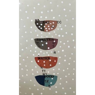 Food, Water, Shelter Art, Contemporary Collage For Sale