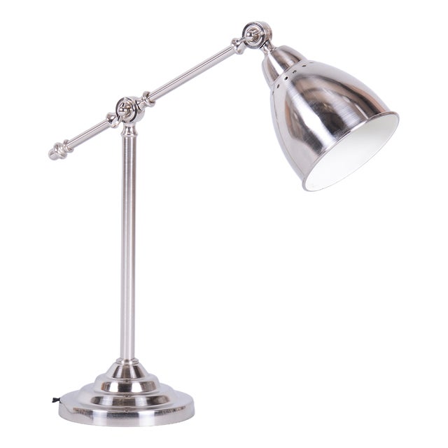 Vintage Bauhaus Table Lamp in Chrome-Plated Steel, 1980s For Sale