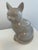 Boho Chic 1980s Gray Stoneware Cat Cookie Jar, For Sale - Image 3 of 9