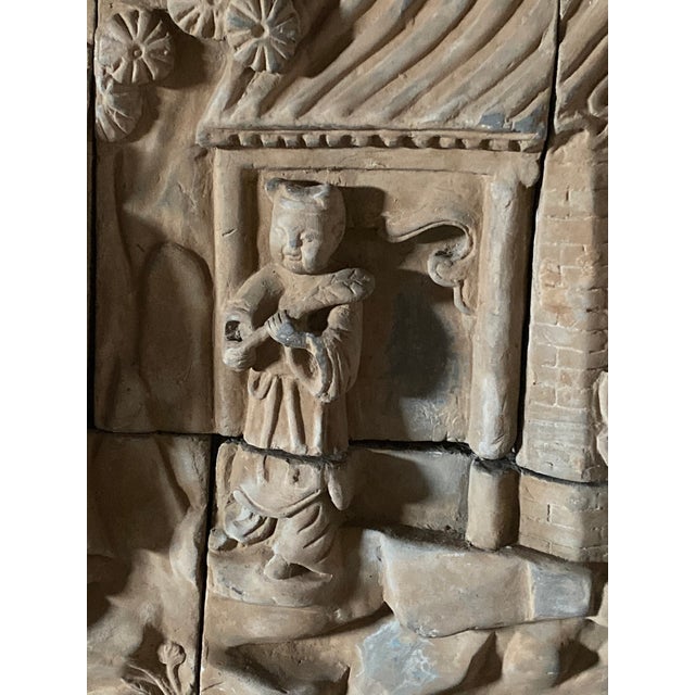 Chinese Chinese Stone Carving in Shadow Box For Sale - Image 3 of 13