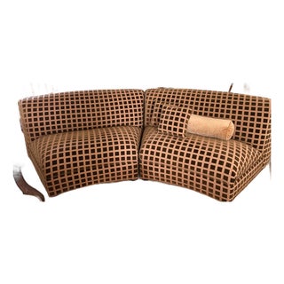 1960’s Curved Modular Sofa For Sale
