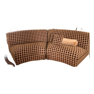 Curved Modular Sofa For Sale
