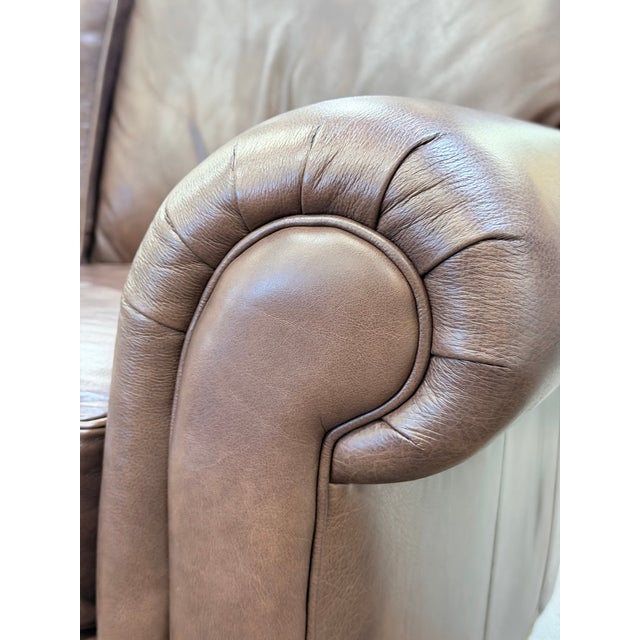 Hancock & Moore Hancock & Moore City Kip Mocha Leather Sofa For Sale - Image 4 of 10