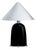 Ovale Carlo Moretti Contemporary Mouth Blown Black Murano Glass Table Lamp For Sale