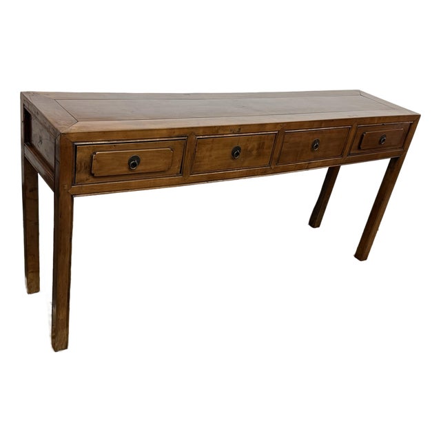 Asian Wood Console Table, Antique For Sale