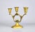 Shabby Chic Mid 20th Century Art Nouveau Solid Brass Candelabra For Sale - Image 3 of 5