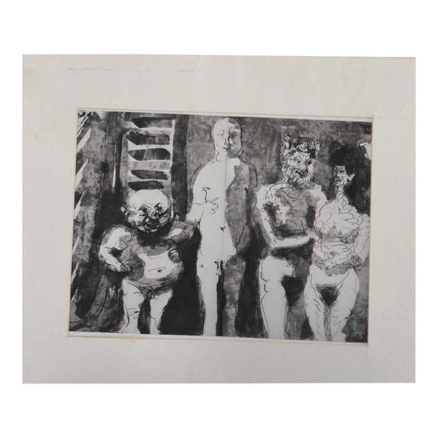 1970s Four Figures, Reproduction Lithoprint by Pablo Picasso For Sale