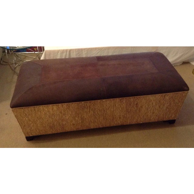 Upholstered Bench Seating With Storage Ottoman Bench, Circa 1970s For Sale In Greenville, SC - Image 6 of 12