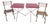 Garden Tables and Chairs, 1890s, Set of 4 For Sale