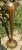 Antique 18" l.c. Tiffany Favrile Iridescent Trumpet Vase With Tiffany Furnaces Bronze Base For Sale - Image 9 of 12