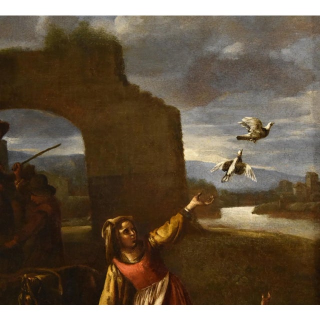 After Jan Miel, Landscape, 1650, Oil on Canvas For Sale - Image 9 of 14