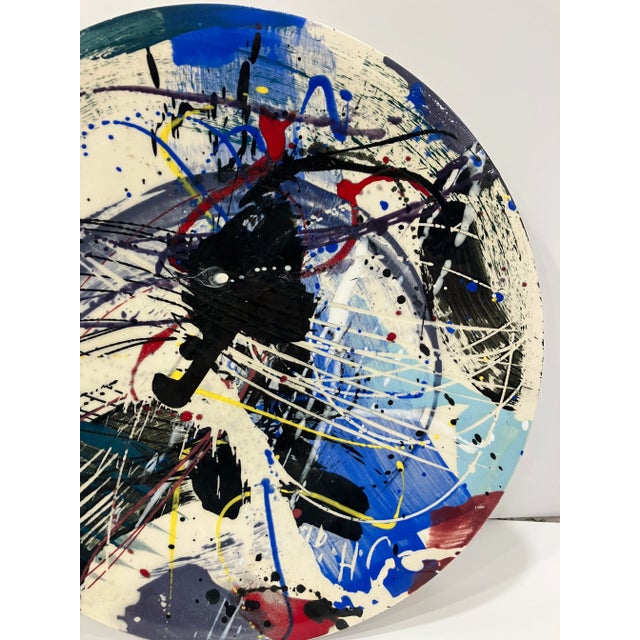 Abstract Expressionism 90’s Charger Signed James Hendricks For Sale - Image 3 of 4