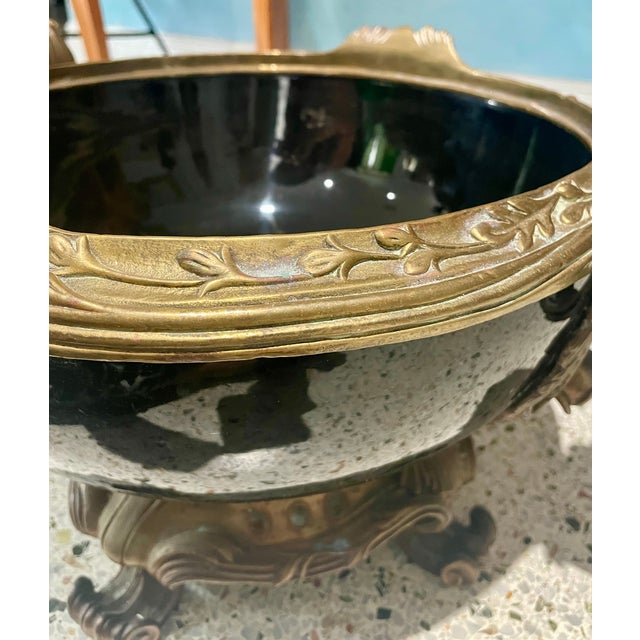 Vintage Rococo Bronze-Patinated Jardinière / Centerpiece For Sale - Image 10 of 10